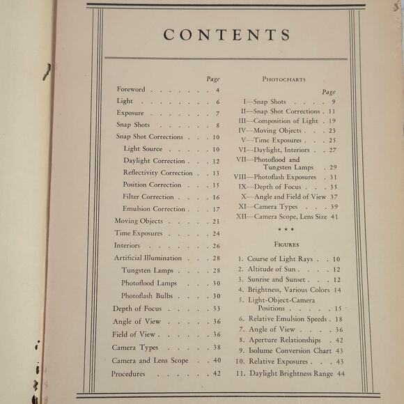 Photocharts Theory & Practice Of Exposure by Hamilton Allport 1938 - Picture 12 of 16